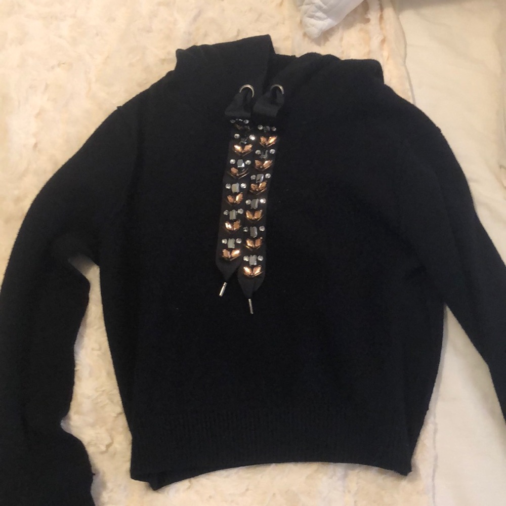 Black hoodie with bling